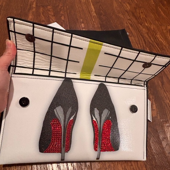 NWT Kent Stetson Signature Clutch “Crystal Heels”